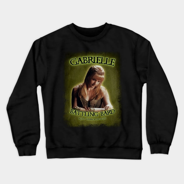 Gabrielle Battling Bard Crewneck Sweatshirt by CharXena